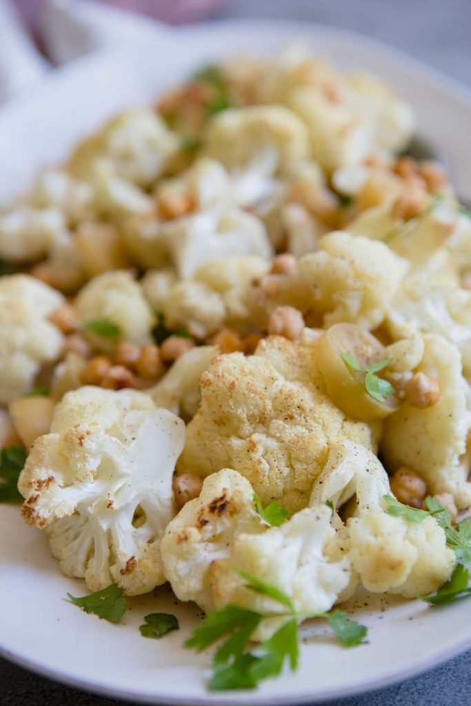 Roasted Cauliflower With Tahini (Easy 25 Minute Side Dish!)