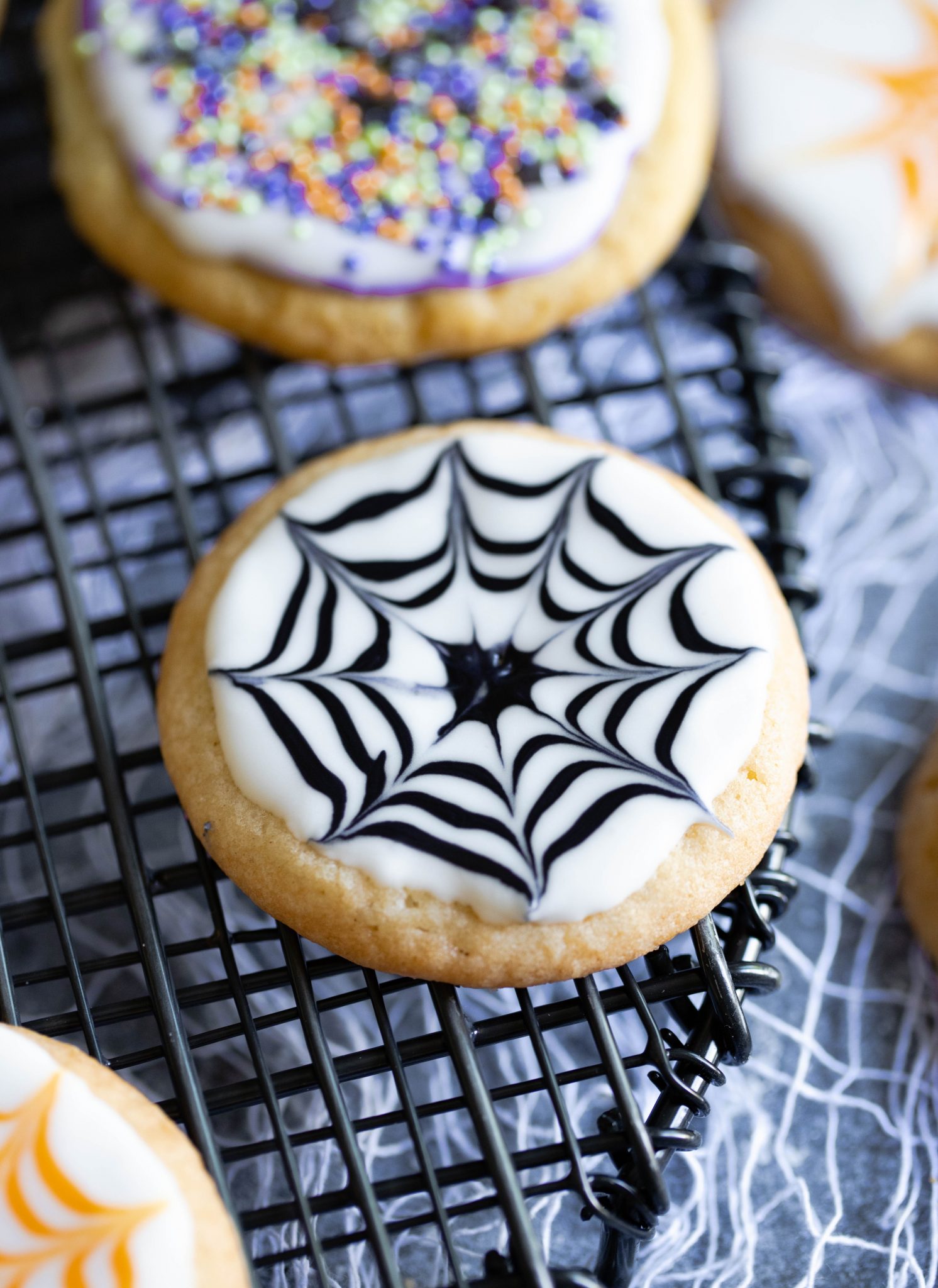 Fun Halloween Cookie Ideas - Spider Web Cookies - Howe We Live