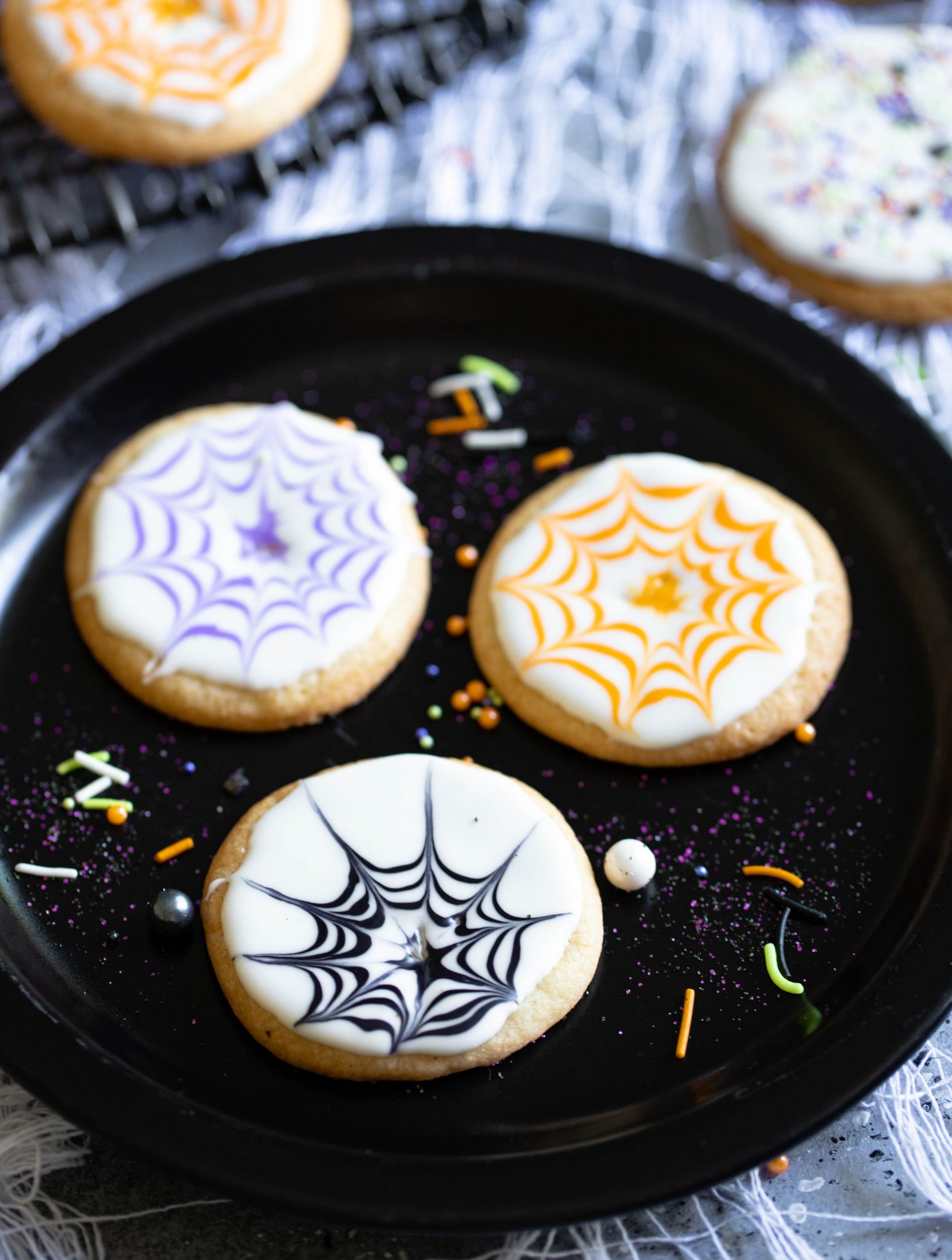 Fun Halloween Cookie Ideas - Spider Web Cookies - Howe We Live