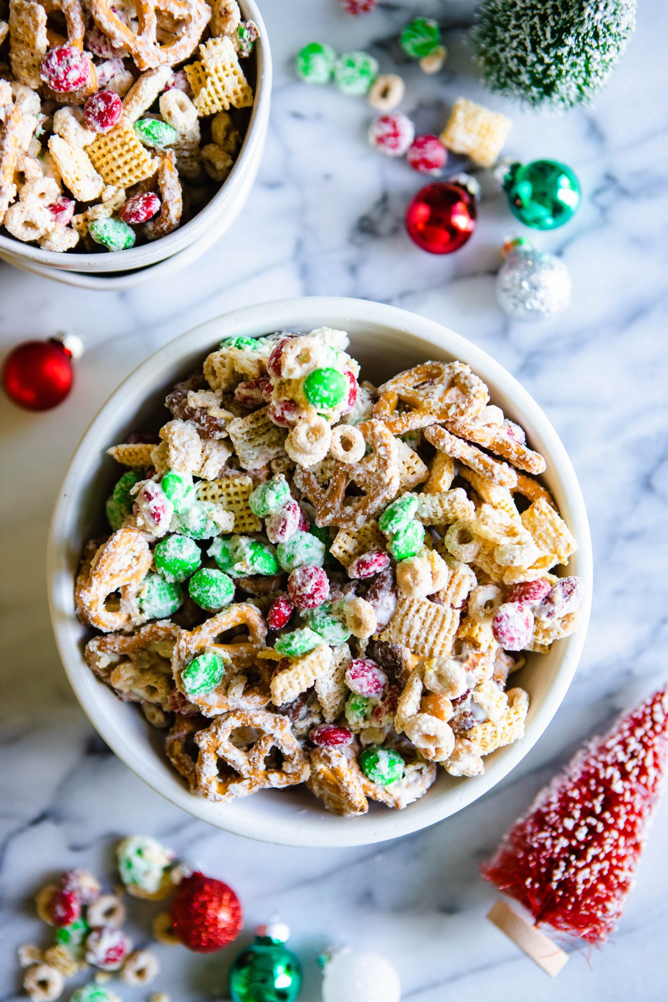 M&M Holiday Chex Mix