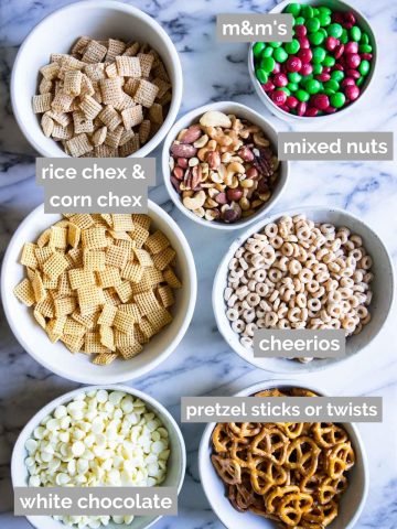 Festive White Chocolate Holiday Chex Mix - Howe We Live