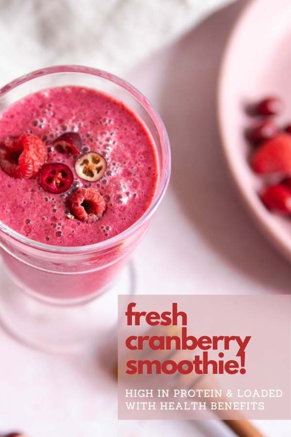 High Protein Cranberry Smoothie Recipe - Howe We Live