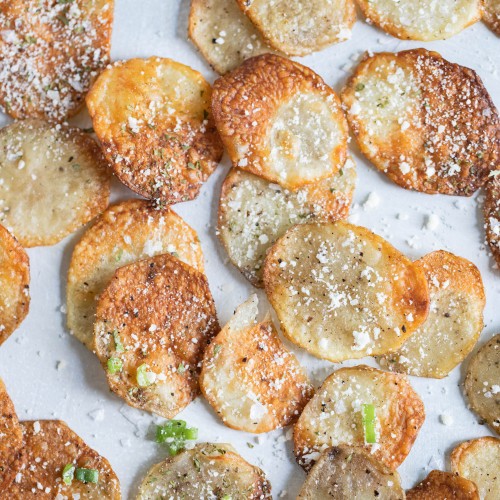 Parmesan Truffle Potato Chips In Air Fryer - Howe We Live