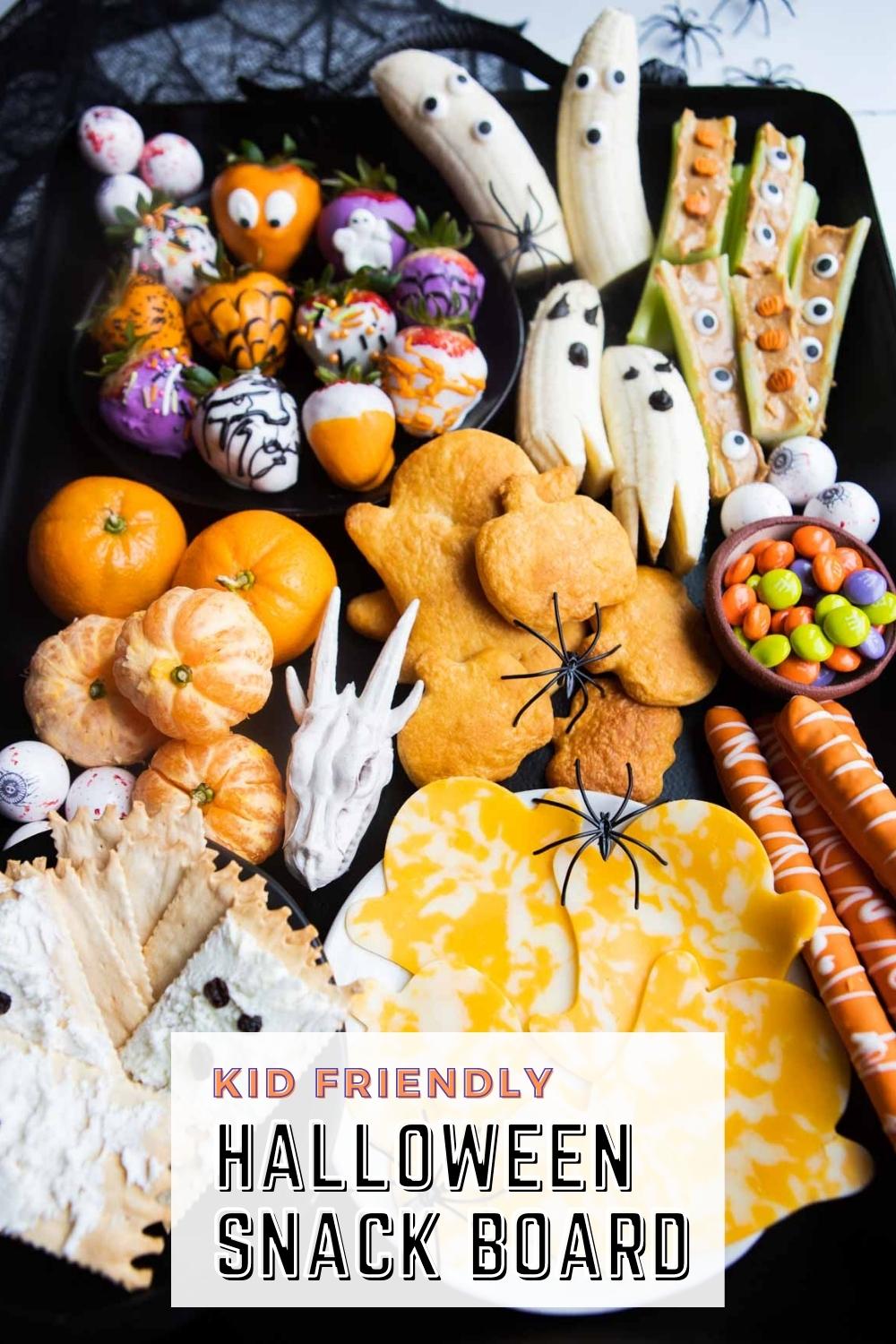 Kid-Friendly Halloween Snack Board - Easy Assembly!