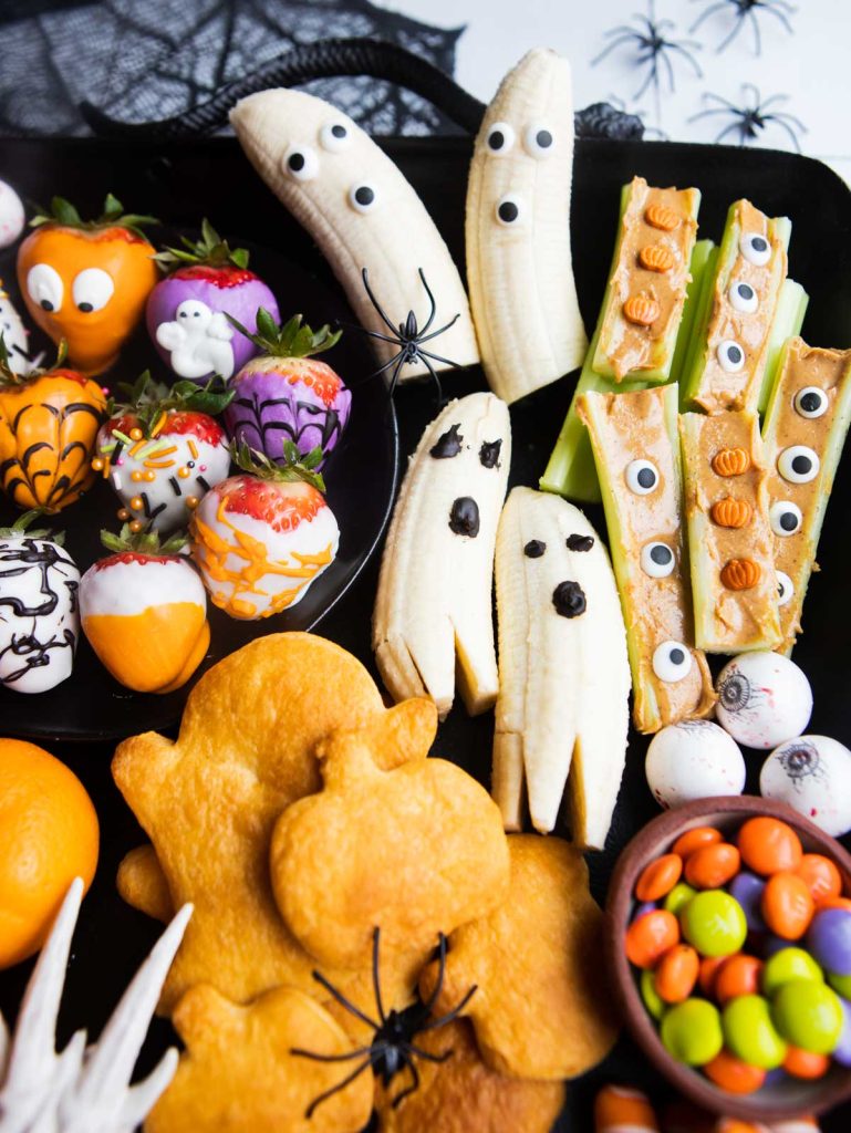 Kid-Friendly Halloween Snack Board - Easy Assembly!