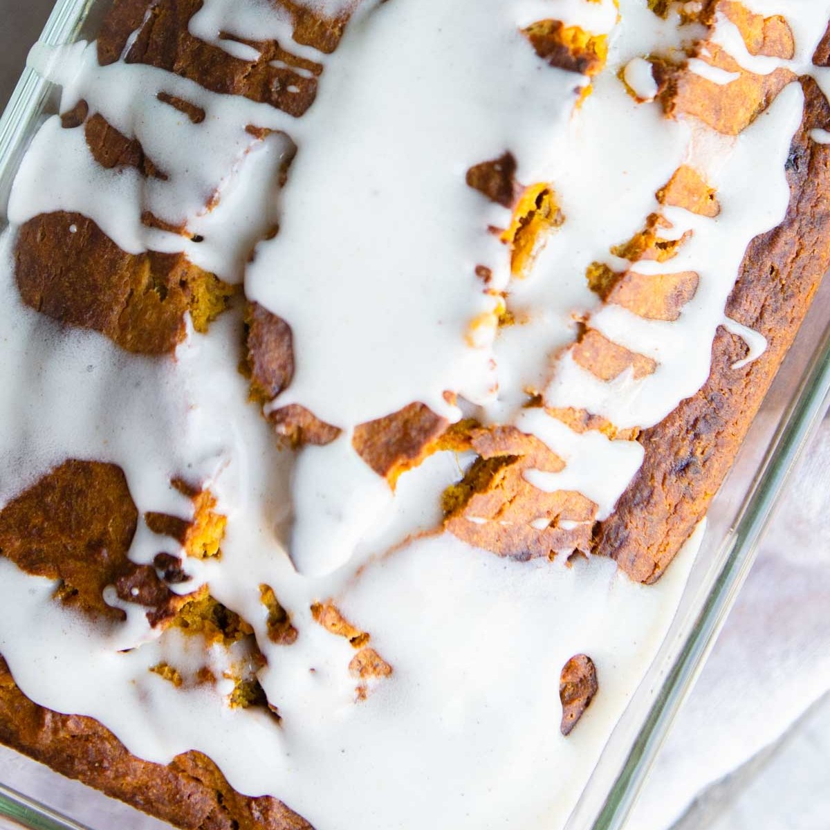 The Best Pumpkin Bread Recipe with Glazed Topping