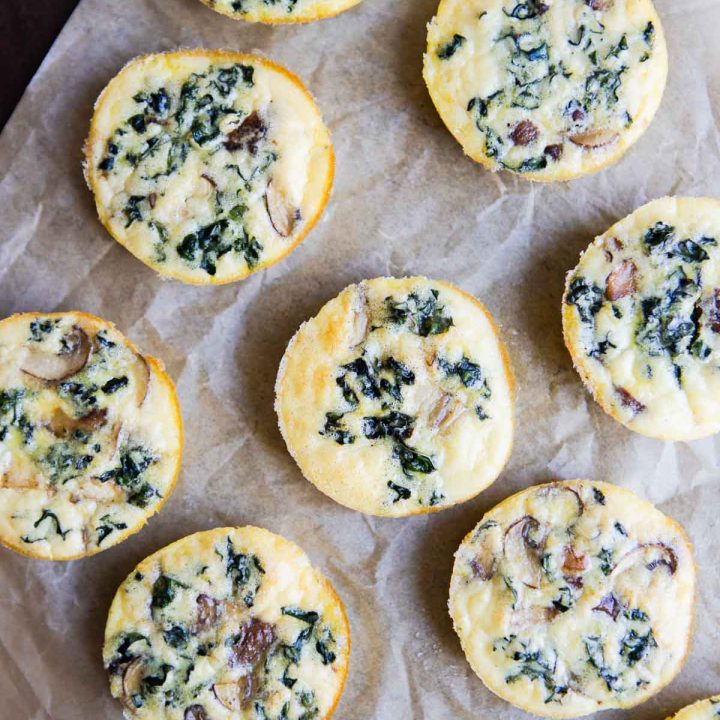 Baked Kale and Mushroom Egg Bites - Howe We Live