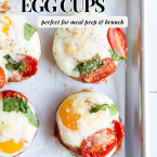 prosciutto egg cups on a sheet pan